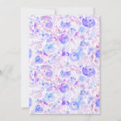 Graduatie Paarse Floral Waterverf Kaart (Achterkant)