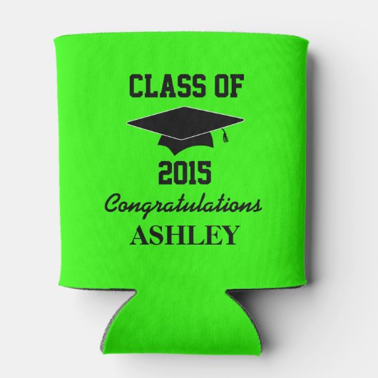 Graduatie Partij met Aangepast Jaar en Naam Blikjeskoeler (Achterkant)