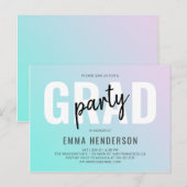 Graduatie Partij Moderne Gradiënt Vet Uitnodiging Briefkaart (Voorkant / Achterkant)