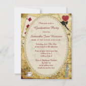  Graduatie Partij Wonderland Konijn Kaart (Achterkant)