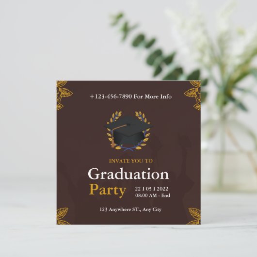 graduatie party call for class kaart (Staand voorkant)
