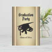 Graduatie Party Invitation Kaart (Staand voorkant)