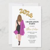 Graduatie Party Invitation Kaart (Voorkant)