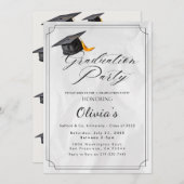 Graduatie Party Invitation Kaart (Voorkant / Achterkant)