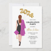 Graduatie Party Invitation Kaart (Voorkant)
