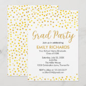 Graduatie Party Invitation Kaart (Voorkant / Achterkant)