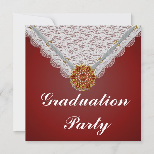 Graduatie Party Invitation Kaart (Voorkant)