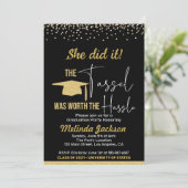 Graduatie Party Invitation Kaart (Staand voorkant)