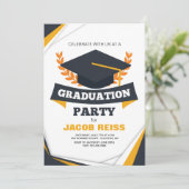 Graduatie Party Invitation Kaart (Staand voorkant)