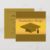 Graduatie Party Invitation Kaart (Voorkant / Achterkant)