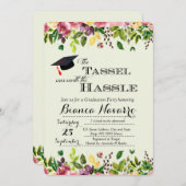 Graduatie Party Invitation Kaart (Voorkant / Achterkant)