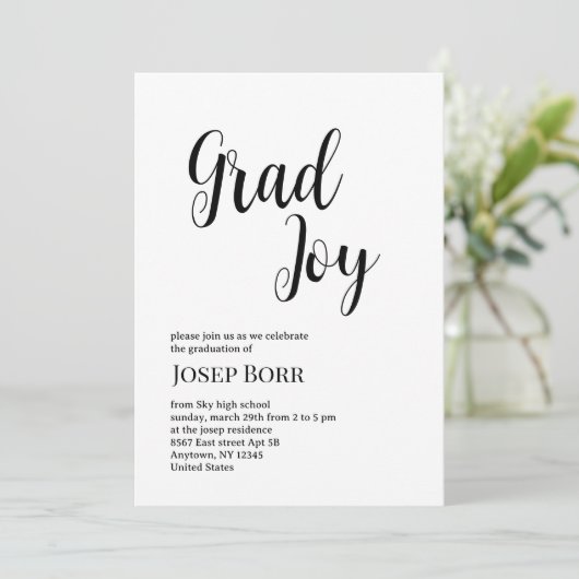 Graduatie Party Invitation Kaart (Staand voorkant)