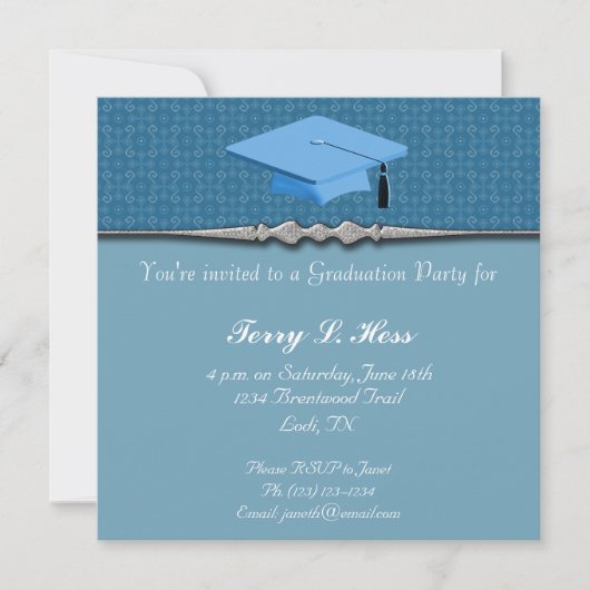 Graduatie Party Invitation Kaart (Voorkant)