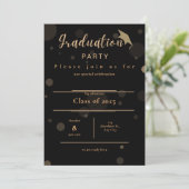 Graduatie Party Invitation Kaart (Staand voorkant)