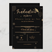 Graduatie Party Invitation Kaart (Voorkant / Achterkant)