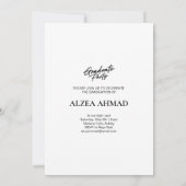 Graduatie Party Invitation Kaart (Achterkant)