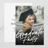 Graduatie Party Invitation Kaart (Voorkant / Achterkant)