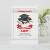 Graduatie Party Invitation Kaart (Staand voorkant)