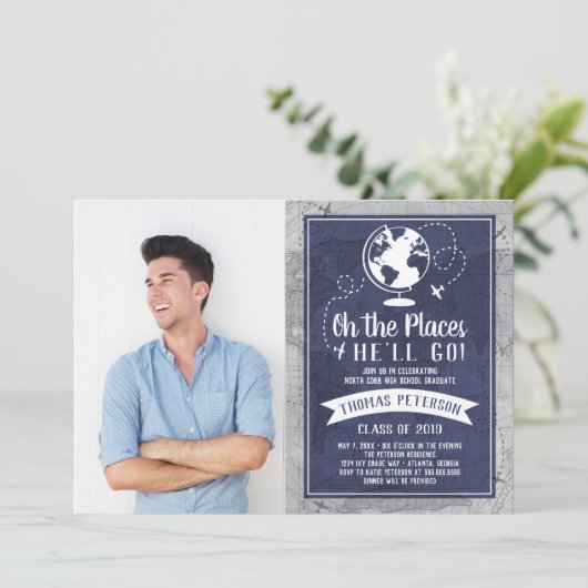 Graduatie Party Invitation Kaart (Staand voorkant)