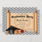 Graduatie Party Invitation Kaart (Voorkant / Achterkant)