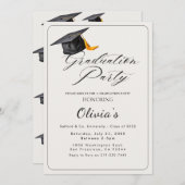 Graduatie Party Invitation Kaart (Voorkant / Achterkant)