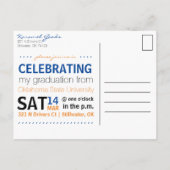 Graduatie Party Invitation Uitnodiging Briefkaart (Achterkant)