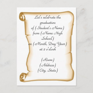 Graduatie Party Invitation Uitnodiging Briefkaart