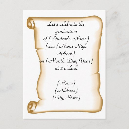 Graduatie Party Invitation Uitnodiging Briefkaart (Voorkant)