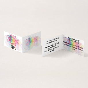 Graduatie Party Invitation Visitekaartje