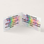 Graduatie Party Invitation Visitekaartje (Binnen)