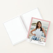 Graduatie Party Pink Guest Advice Book Modern Notitieboek (Binnen)