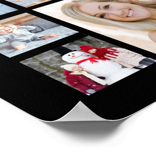 Graduatie Photo Collage CLASS OF Black Party Poster (Hoek)