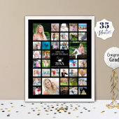 Graduatie Photo Collage CLASS OF Black Party Poster