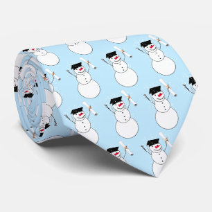 Graduatie Sneeuwman Kerstmis Stropdas