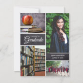 Graduatie-uitnodigingen, alkboard, fotocollage kaart (Voorkant)