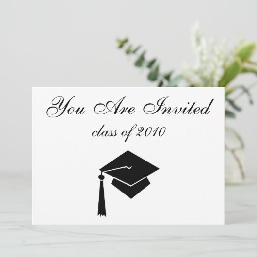 Graduatie-uitnodigingen met aangepaste datum kaart (Staand voorkant)