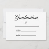 Graduatie-uitnodigingen met aangepaste datum kaart (Achterkant)