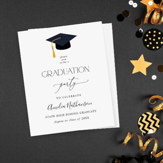 Graduatie van de begrotingspartij Afstuderen Pet