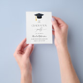 Graduatie van de begrotingspartij Afstuderen Pet Flyer (Hand)