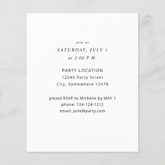 Graduatie van de begrotingspartij Afstuderen Pet Flyer (Achterkant)