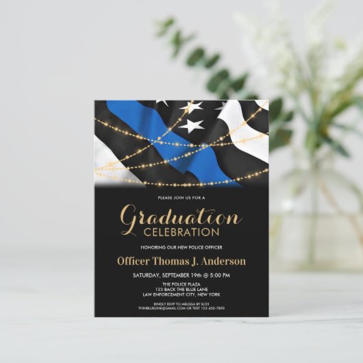 Graduatie van de begrotingspolitiek Thin Blue Line (Staand voorkant)