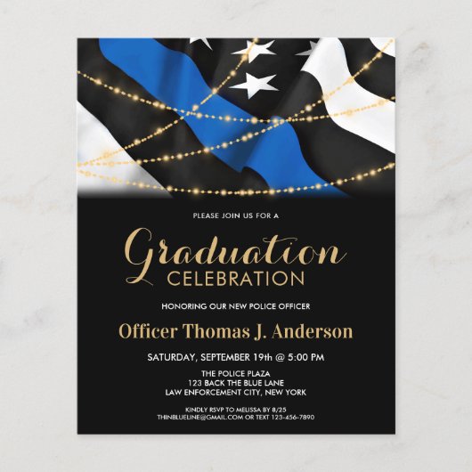 Graduatie van de begrotingspolitiek Thin Blue Line (Voorkant)