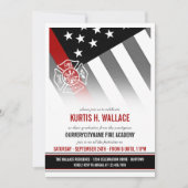 Graduatie van de brandweeracademie kaart (Voorkant)