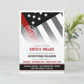 Graduatie van de brandweeracademie kaart (Staand voorkant)