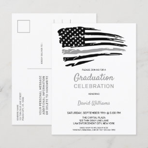 Graduatie van de correctieofficier bij de Amerikaa Aankondigingskaart