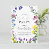 Graduatie van wilde bloemen kaart (Staand voorkant)