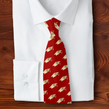 Graduatiedeksel Rood Goud Folie Icoon Patroon Mini