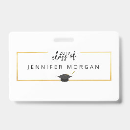Graduatiegoud namaakfolie elegant  badge