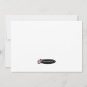 Graduatieknop & Tassel Foto Red Invitations Kaart (Achterkant)