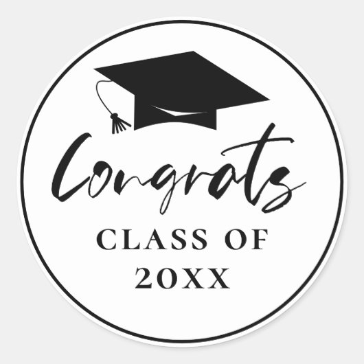 Graduatieknop voor granaten ronde sticker (Voorkant)